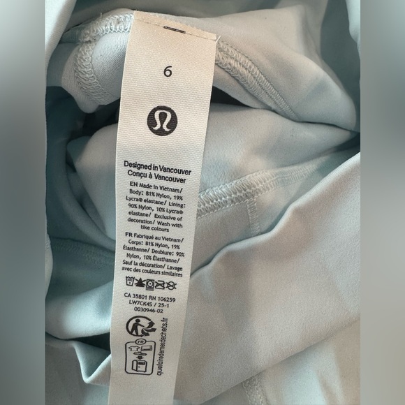 NWT Lululemon Align High-Rise Shorts 6” Size 6 Mint Breeze - Picture 6 of 6